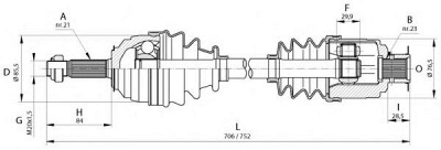 OPEN PARTS drs613600 -  Приводной вал